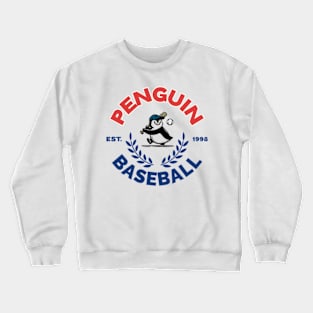 Cute Penguin Baseball Lover Crewneck Sweatshirt